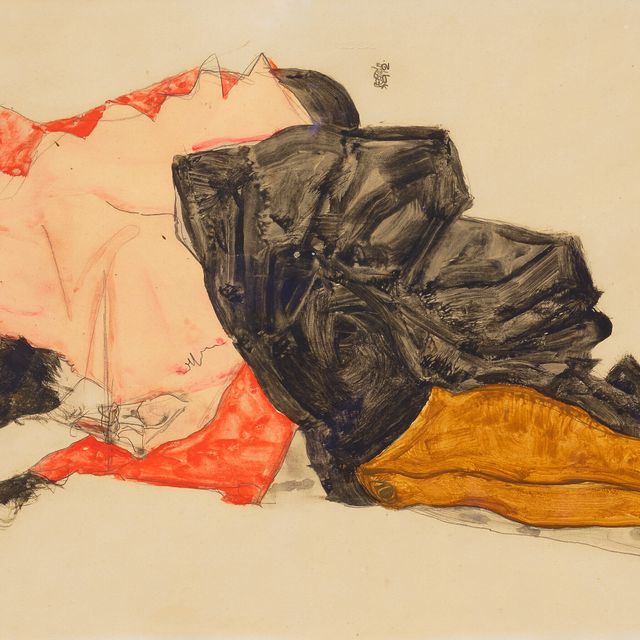 Egon Schiele — Фрау, дас Зихт вербергенд