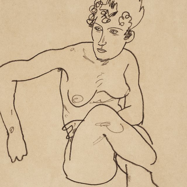 Egon Schiele — Ситцендер вайблихер, актер фон ворн