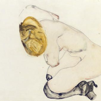 Egon Schiele — Энгстлих кауэрндес - молодой человек.