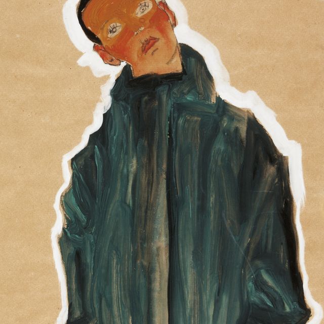 Egon Schiele — Мальчик в зеленом пальто (Junge im grünen Mantel)