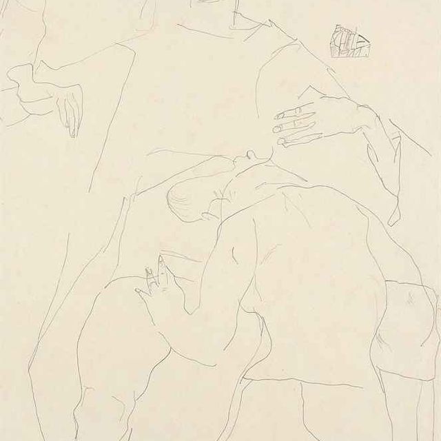 Egon Schiele — Эротическая сцена (Selbstporträt)