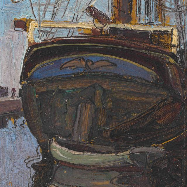 Egon Schiele — Segelschiff mit Ruderboot (Триест)