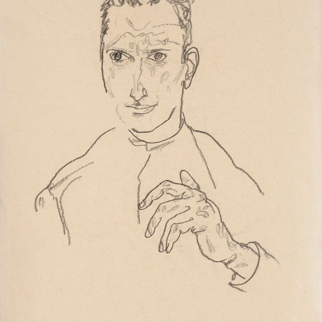 Egon Schiele — Брустбилд - это молодой человек.