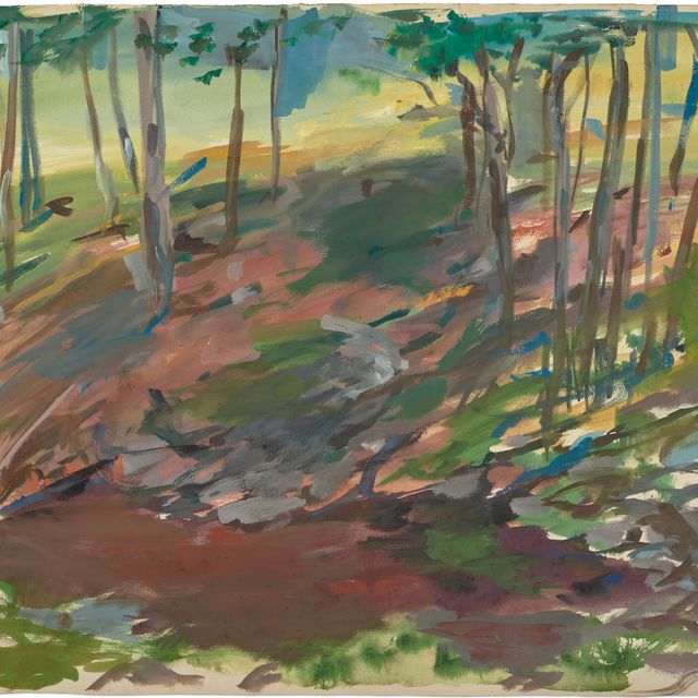 Elaine de Kooning — Серия "Катскилл": Скалы на склоне холма