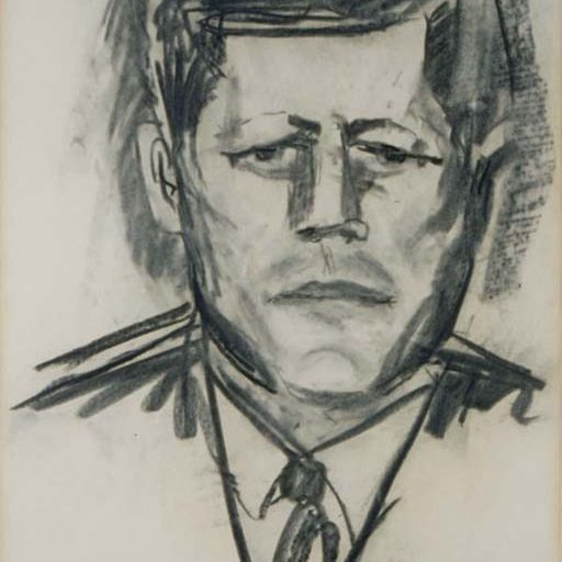 Elaine de Kooning — Портрет Джона Ф. Кеннеди