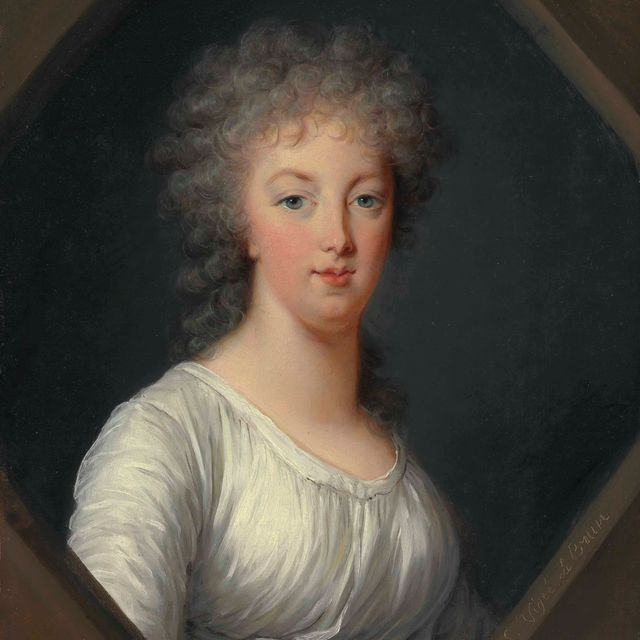 Elisabeth Louise Vigée Le Brun — Портрет Марии-Антуанетты (1755-1793), во весь рост, в каменной нише, выполненной в стиле тромплей