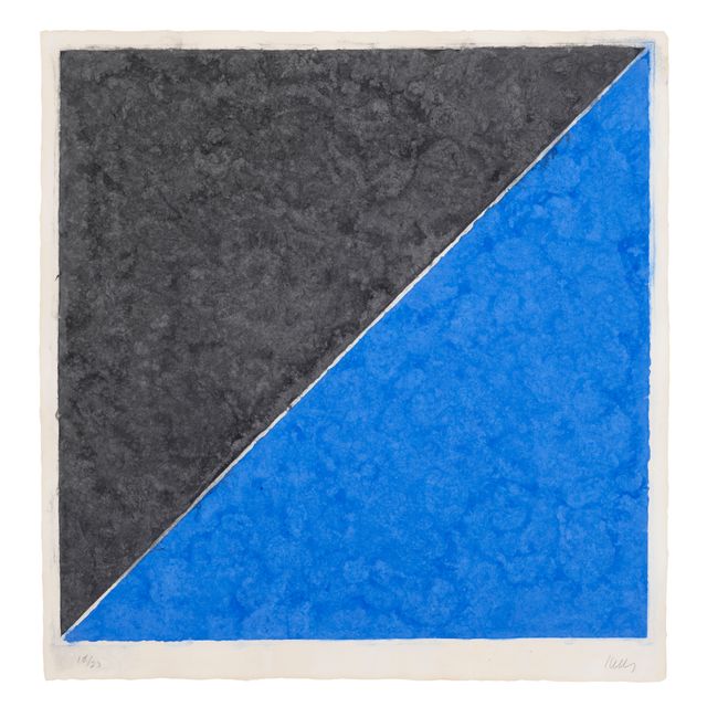 Ellsworth Kelly — Изображение XV на цветной бумаге (темно-серое и синее)