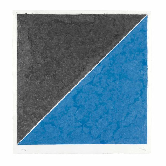 Ellsworth Kelly — Изображение XV на цветной бумаге (темно-серое и синее)