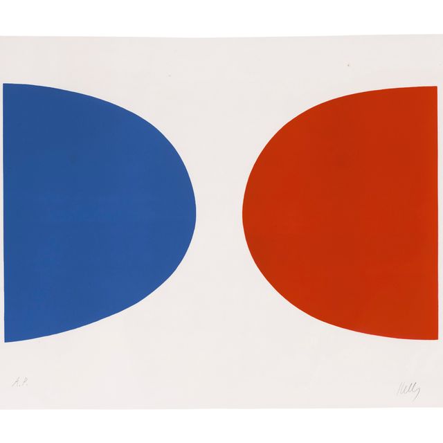 Ellsworth Kelly — Синий и оранжевый (Bleu et orange) из набора из двадцати семи цветных литографий