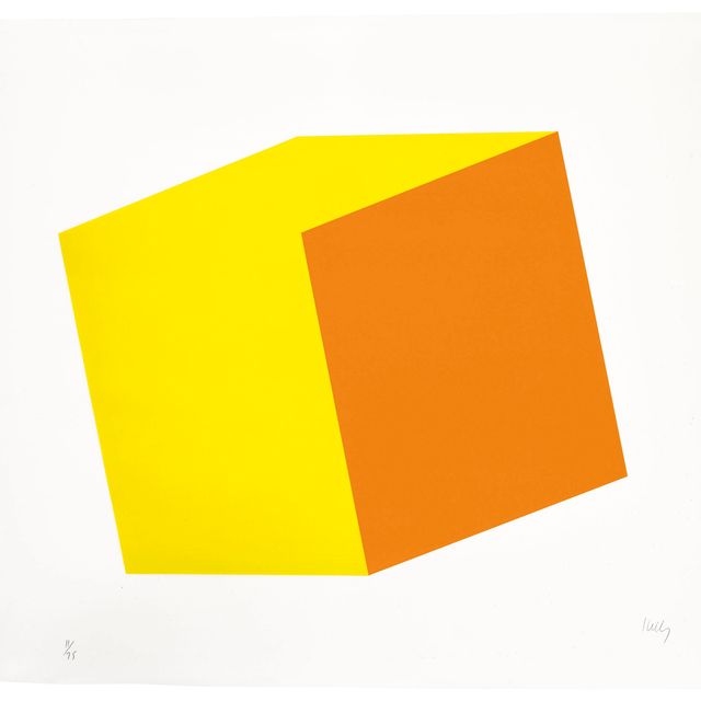 Ellsworth Kelly — Желтый/оранжевый, из серии из десяти литографий