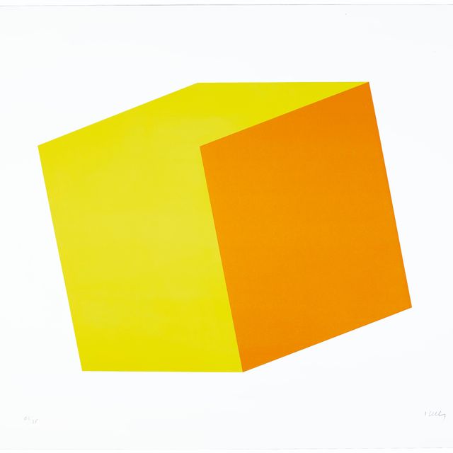 Ellsworth Kelly — Желтый/оранжевый, из серии из десяти литографий