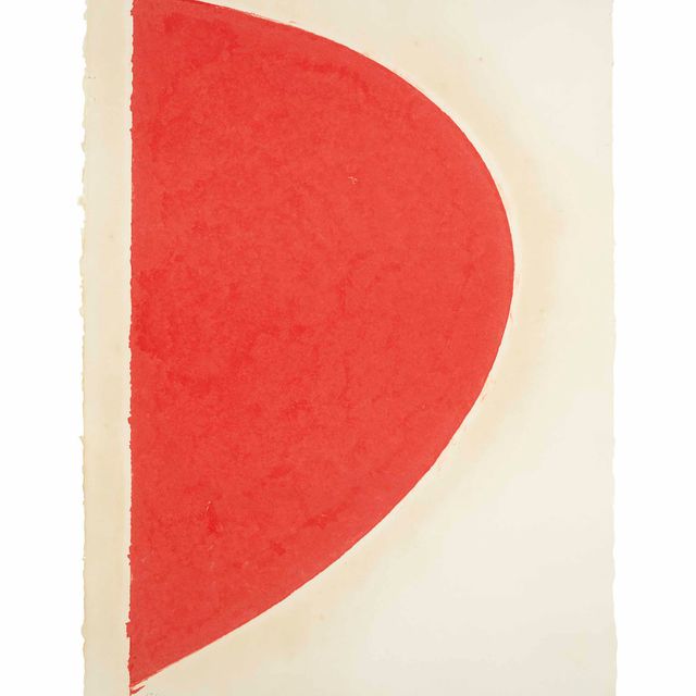 Ellsworth Kelly — Изображение на цветной бумаге IV (красная кривая)