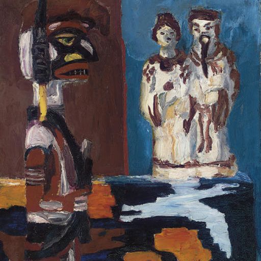 Emil Nolde — Стиллебен Н (большой Тамбуран и китайский язык)