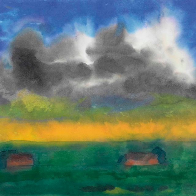 Emil Nolde — Маршландшафт (mit drei Häusern)