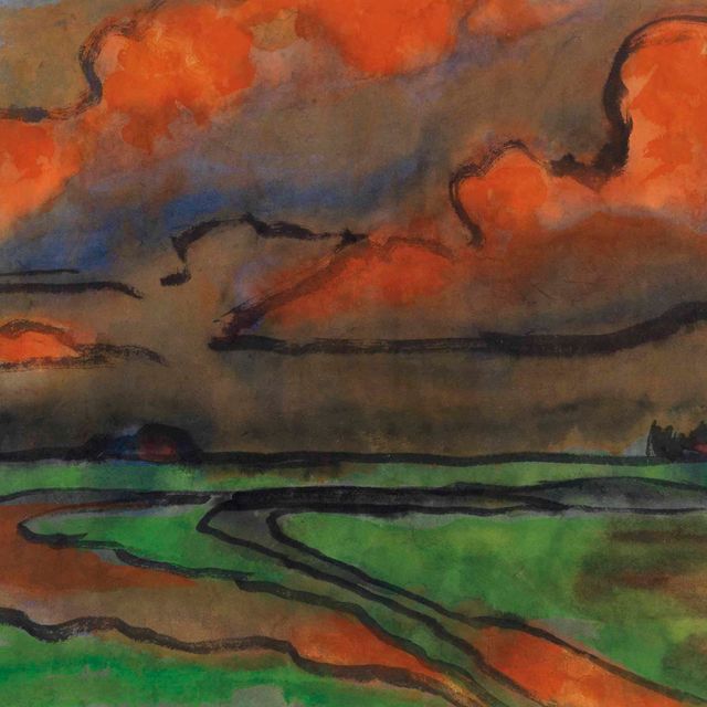 Emil Nolde — Маршландшафт в ротен-Волкене, Утенварф