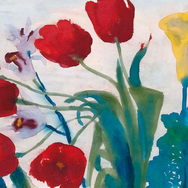 Emil Nolde — Блюмен-Акварель с тульпеновым покрытием