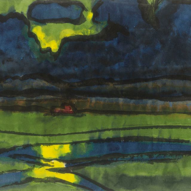 Emil Nolde — Маршландшафт для волькеншпигелей (спереди и сзади)