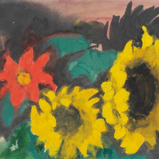 Emil Nolde — Цвей Зонненблумен и твой рот-Блют
