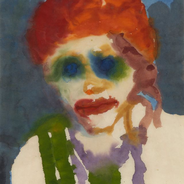 Emil Nolde — Фрау мит ротер Копфбедекунг