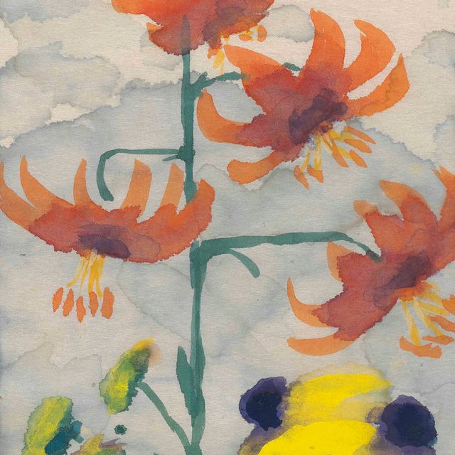 Emil Nolde — Блюмен-акварель для тюркских садов и Рудбекий