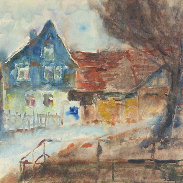 Emil Nolde — Блауэр Хаусгибель и Баум