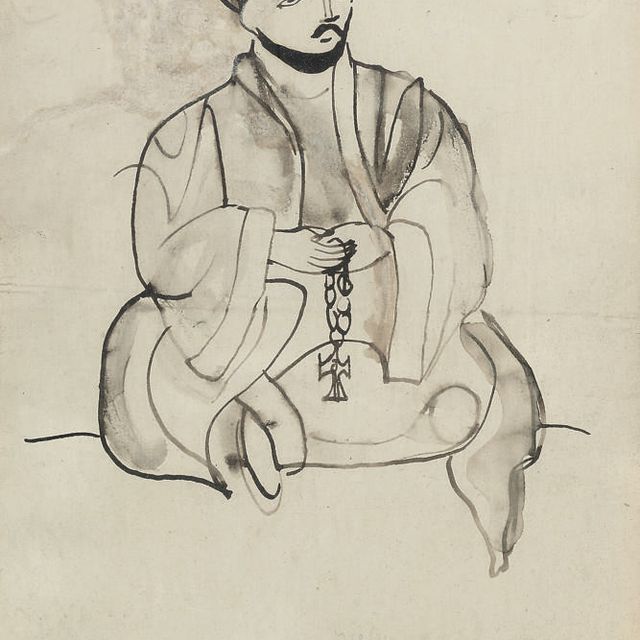 Émile Bernard — Коптский священник (слева направо ); и портрет коптского священника ( справа налево )