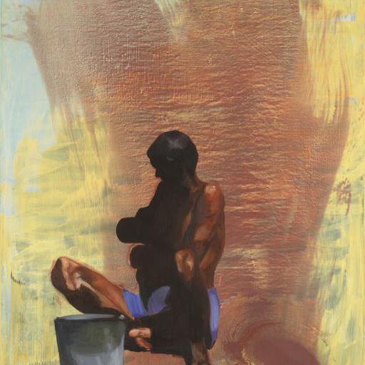 Eric Fischl — Мужчина купается