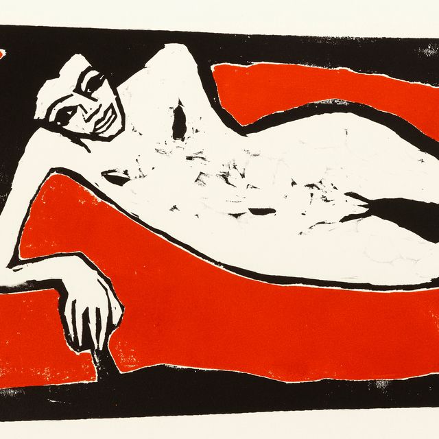 Erich Heckel — Франци лежащая (Fränzi лежащая)