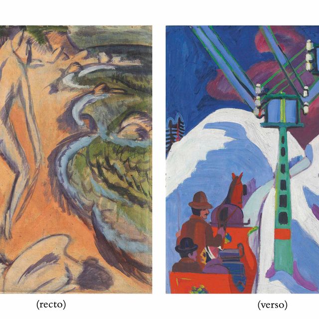 Ernst Ludwig Kirchner — Баденде-ам-Мир (прямая сторона) Замок смерти (оборотная сторона)