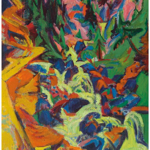 Ernst Ludwig Kirchner — Падение дракона (справа); День рождения женщины (сзади)