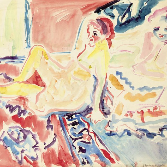 Ernst Ludwig Kirchner — Сидеть и лгать ( справа ); Сэм дер Негер ( слева )