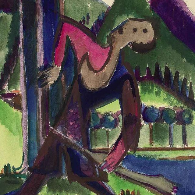 Ernst Ludwig Kirchner — Компания Knabe mit Schleuderpfeil (Егерь в Вальде)