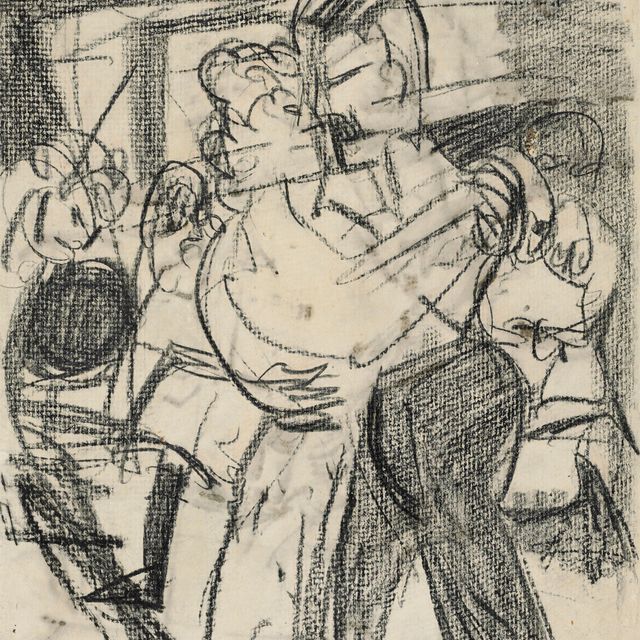 Ernst Ludwig Kirchner — Танзенда Бауэрнпаар (справа); советник фон Кенигштайна по работе с санаториями для пожилых людей и доктор Конштамм (справа)