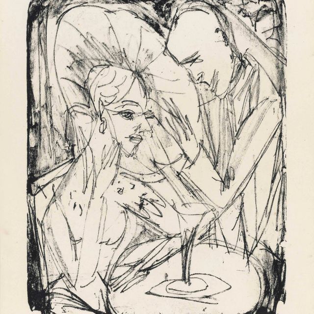 Ernst Ludwig Kirchner — Кокотта в кафе "мит Келлнер"