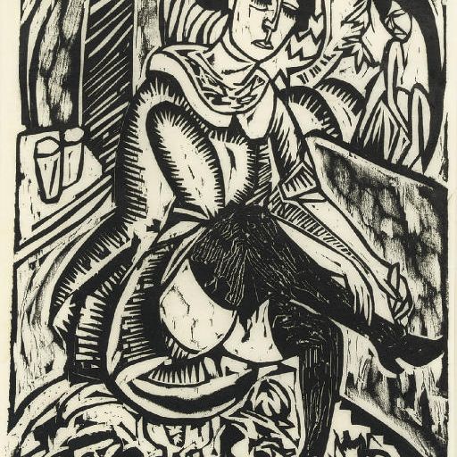 Ernst Ludwig Kirchner — Фрау, девочка из цукнепфенда (Дубе, 206)