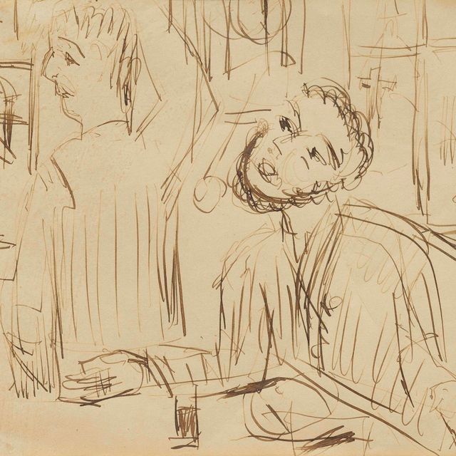 Ernst Ludwig Kirchner — Цвей Меннер и эйнемская тишина, 1920