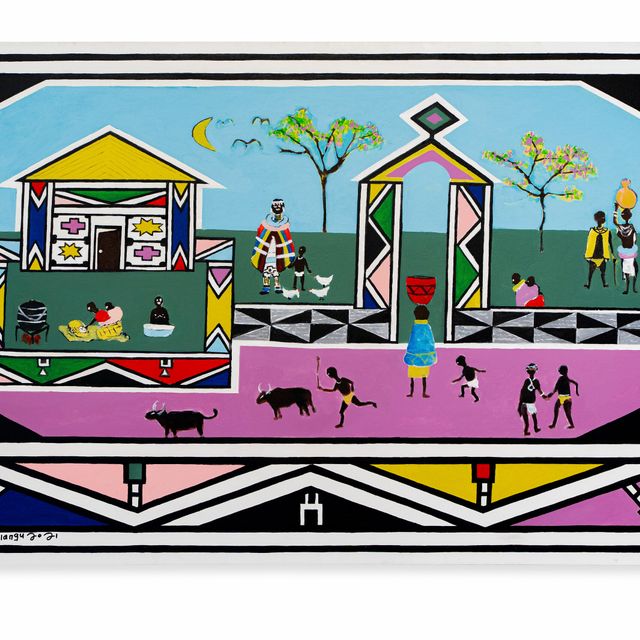 Esther Mahlangu — Деревенская сцена