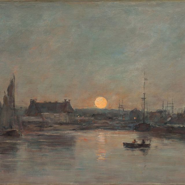 Eugène Boudin — Вид из порта Трувиль на блинницу