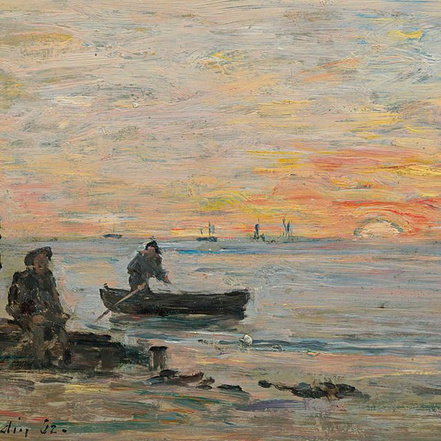 Eugène Boudin — Маре бассе, Риваж и любители посидеть на солнышке
