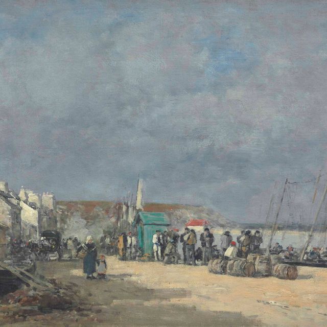 Eugène Boudin — Набережная Камаре, сторож в море