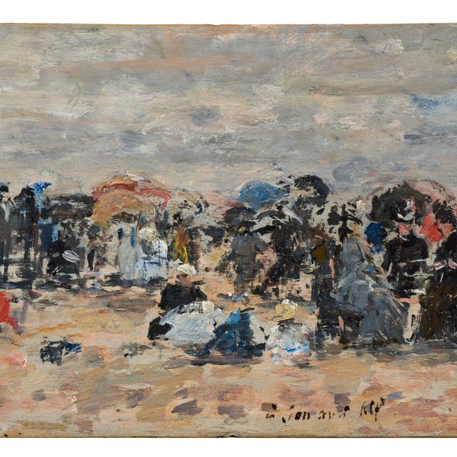 Eugène Boudin — Трувиль, Сцена на пляже