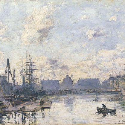 Eugène Boudin — Гавр, торговый центр le bassin du commerce