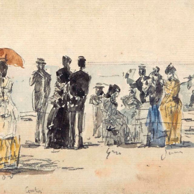 Eugène Boudin — Трувиль, сцена на пляже