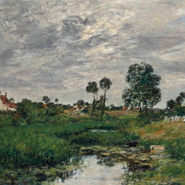 Eugène Boudin — Дом фермера. Окрестности Дюнкерка