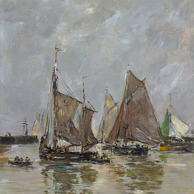 Eugène Boudin — Трувиль, поселение сардинцев