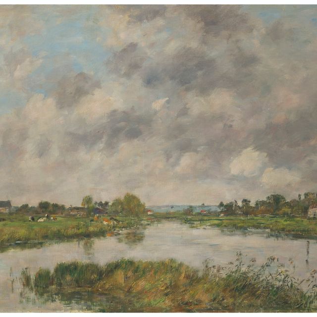 Eugène Boudin — Мертвая река в Довиле