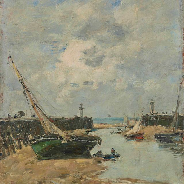 Eugène Boudin — Корабли из Трувиля на дне моря