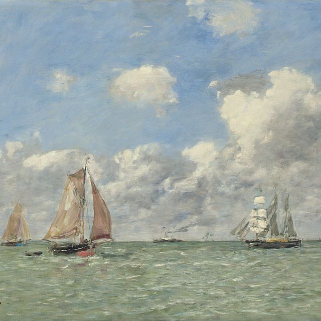 Eugène Boudin — Пешие барки очень большие