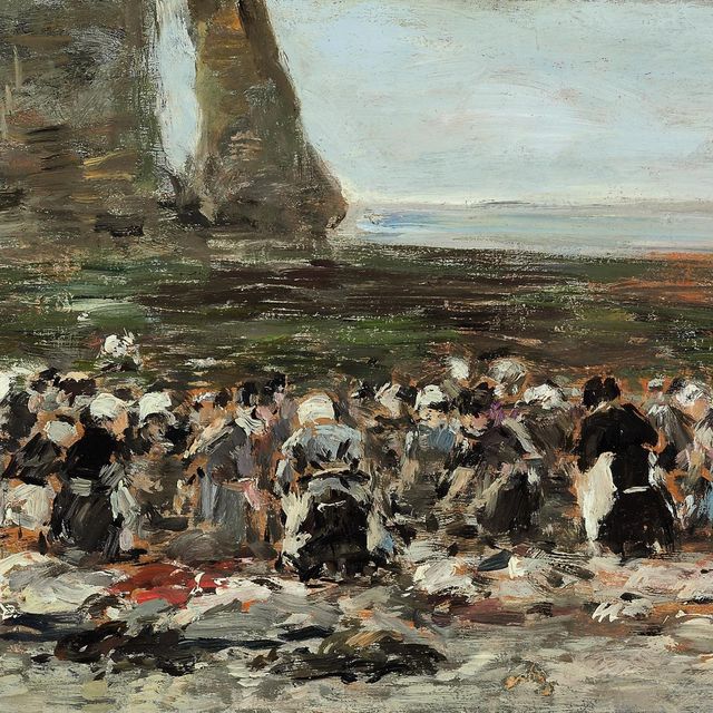 Eugène Boudin — Лавез-сюр-ла-пляж, маре-Бас, Фалез-д'Аваль, Этрета