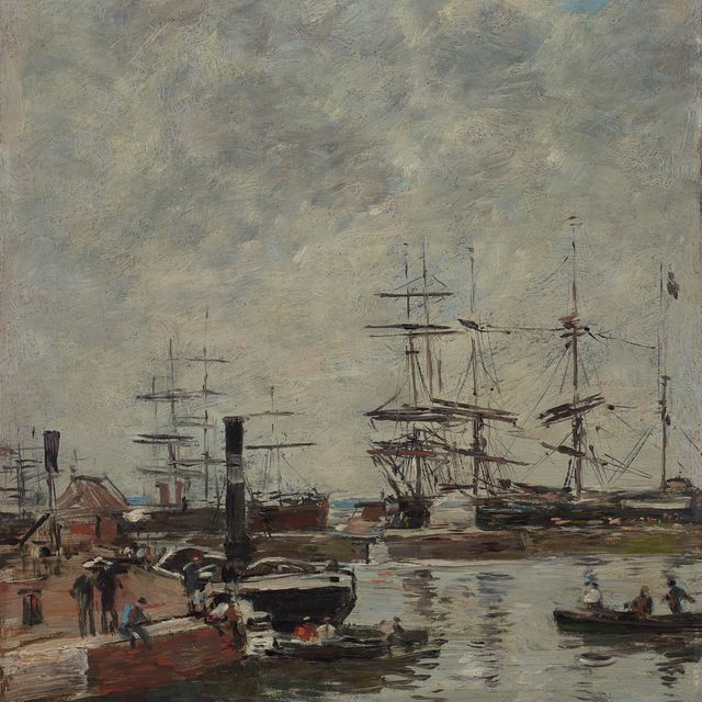 Eugène Boudin — Порт, морская набережная